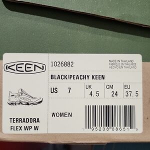 Keen Terradora Flex WP Womens Shoe - Black with Peachy Accents
